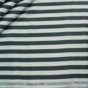 Green Stripe Shirting Fabric
