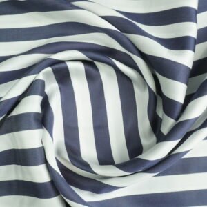 Navy Blue Stripe Shirting Fabric