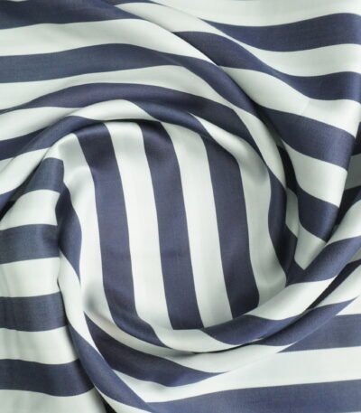 Navy Blue Stripe Shirting Fabric