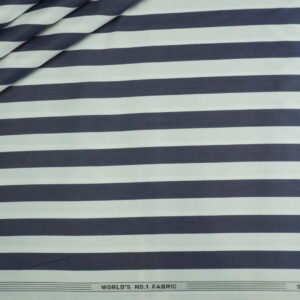 Navy Blue Stripe Shirting Fabric