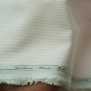 Pink Stripe Giza Cotton Fabric | Unstitched Shirting Fabric| Tessitura Monti - Image 3