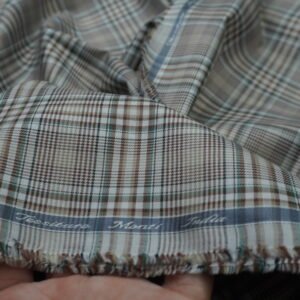 Monti Superfine Giza Cotton Checks Shirt Fabric