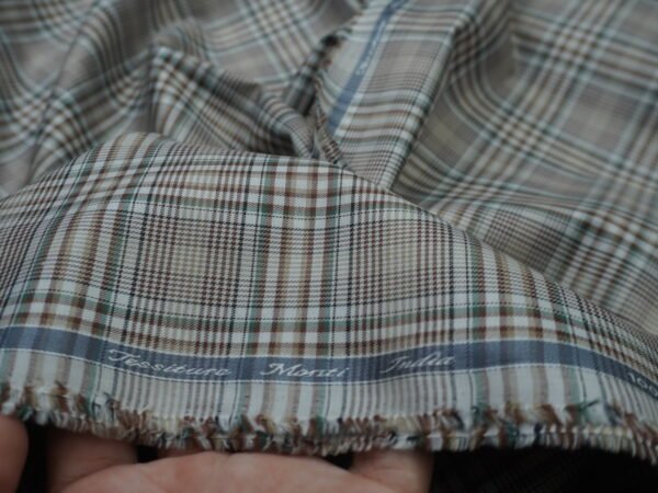 Monti Superfine Giza Cotton Checks Shirt Fabric