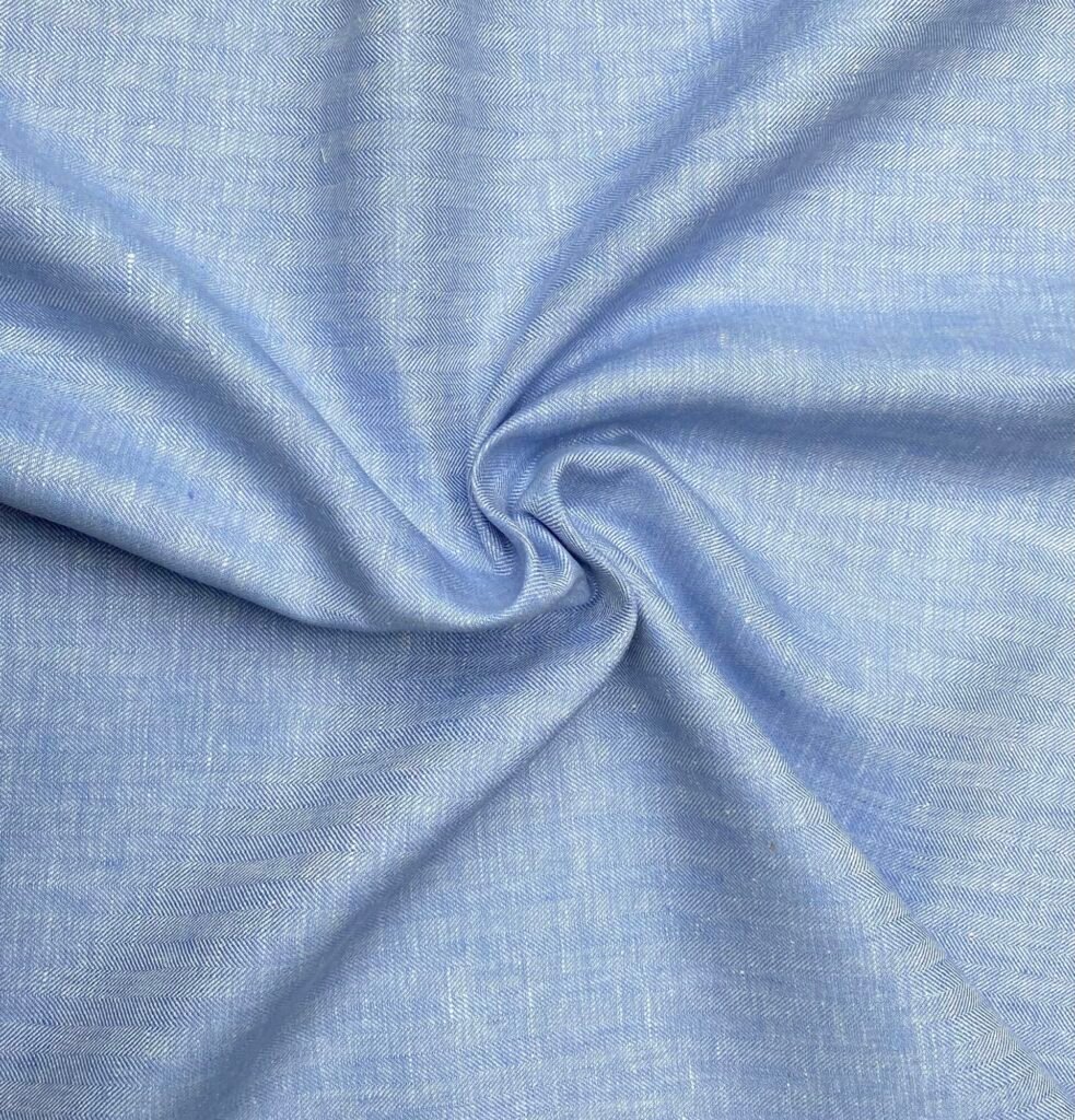 Navy Blue Linen Suiting Fabric