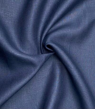 Navy Blue Linen Suiting Fabric | Best Burgoyne 40 Lea | The Fashion Fabric, ynr