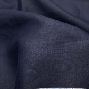 Navy Blue Linen Suiting Fabric for Men | Unstitched | Burgoyne 40 Lea - Image 3