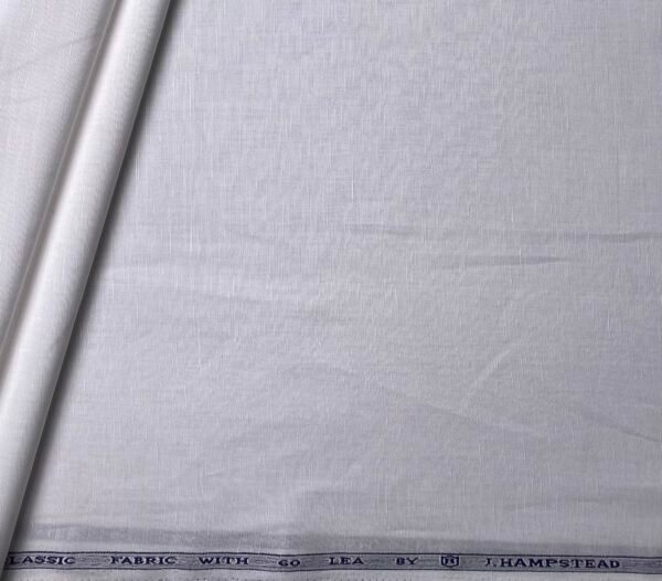 J.Hampstead 60 Lea White Linen Fabric for Shirt & Kurta Pajama - Image 2