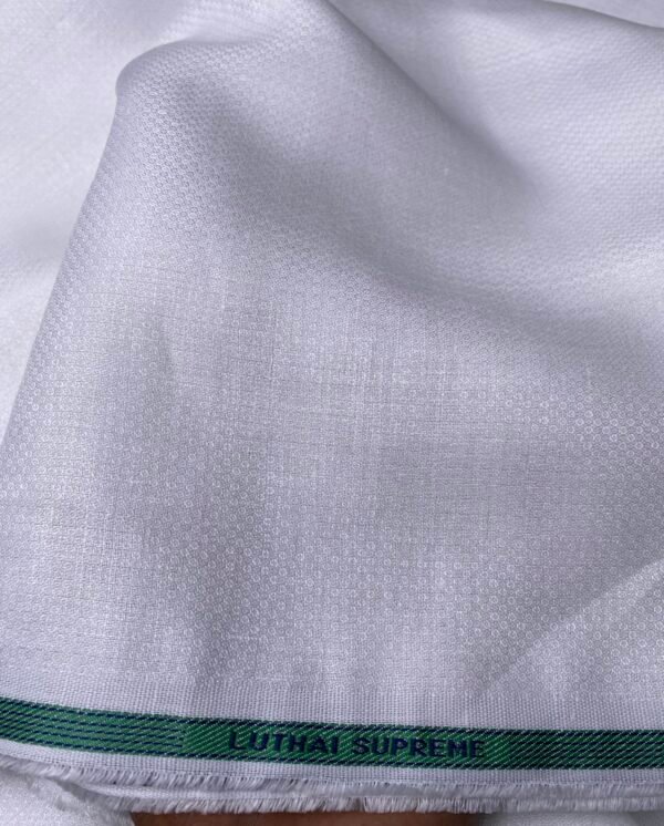 White Dobby Shirt Fabric | Best Luthai 60 Lea - Image 2
