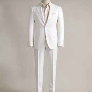 White TR Suiting Fabric
