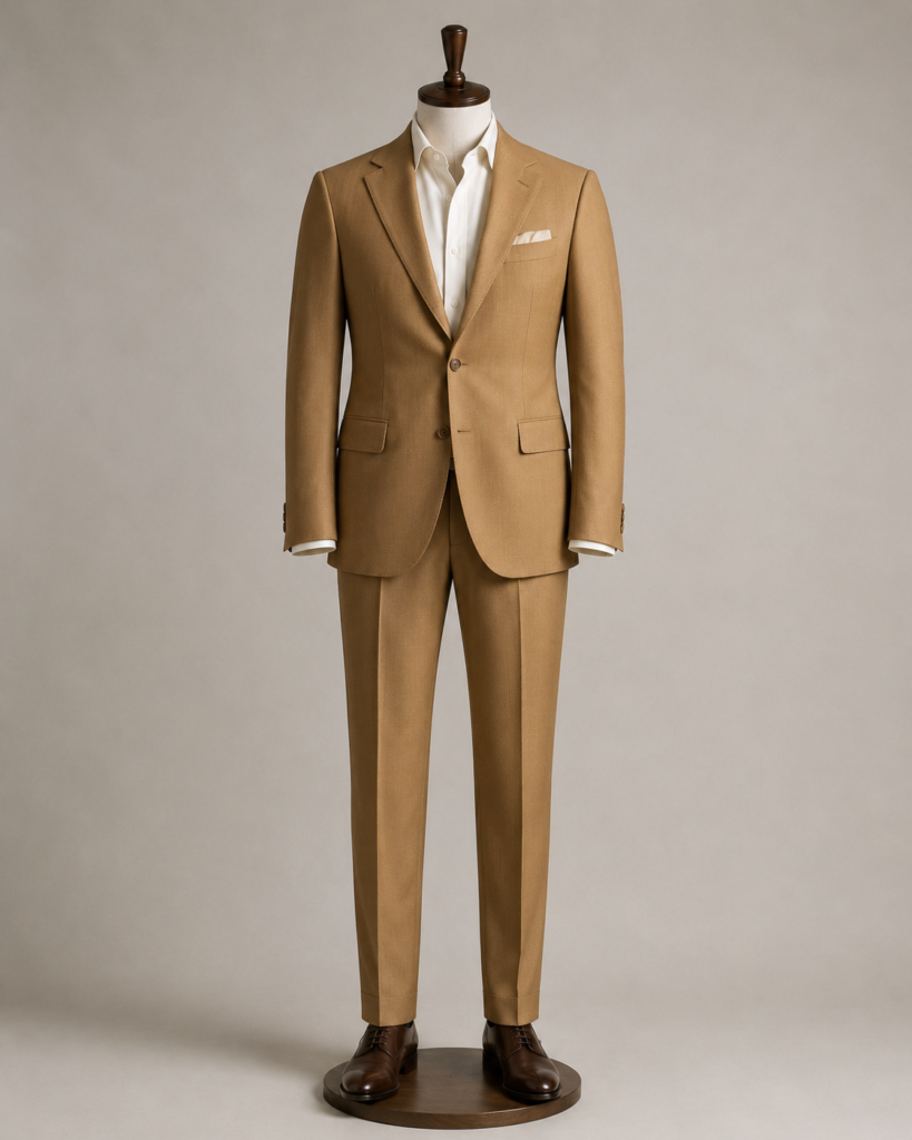Camel TR Suiting Fabric
