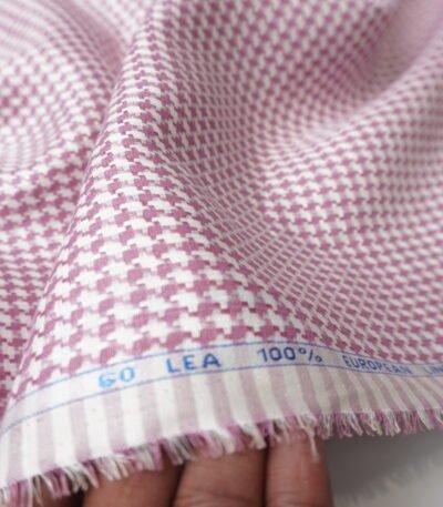 Dobby Check Linen Fabric