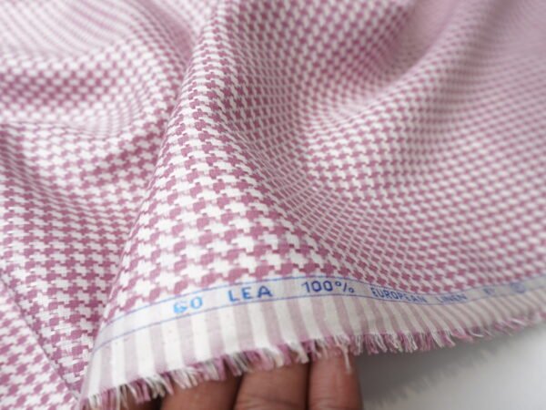 Dobby Check Linen Fabric