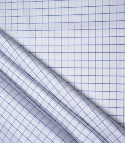 Checks Giza Cotton Fabric
