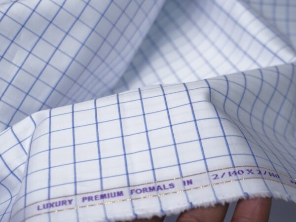 Checks Giza Cotton Fabric