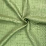 Green Checks Linen Fabric