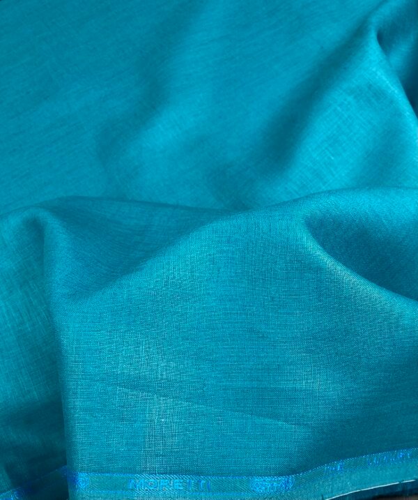 Aqua Blue Linen Fabric