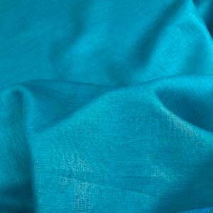 Aqua Blue Linen Fabric