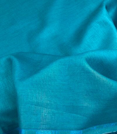 Aqua Blue Linen Fabric
