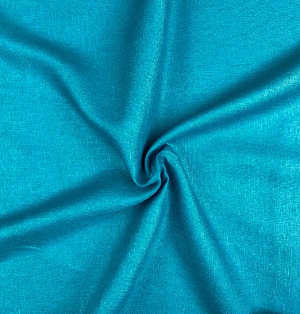 Aqua Blue Linen Fabric