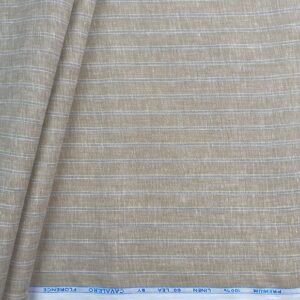 Light Beige Stripe Linen Fabric