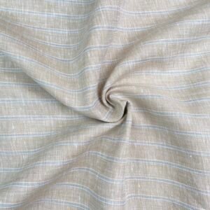 Light Beige Stripe Linen Fabric
