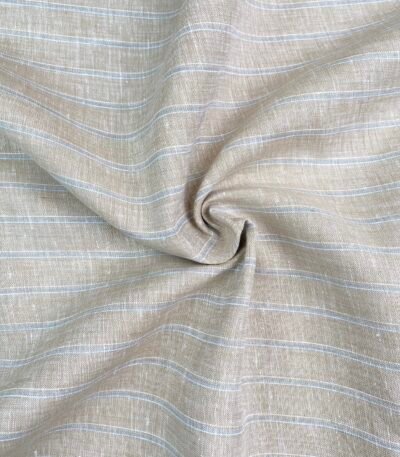 Light Beige Stripe Linen Fabric