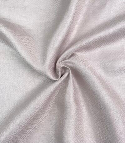 Light Lavender Jacquard Linen Fabric