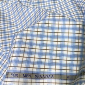 Spaada Check Giza Cotton Fabric