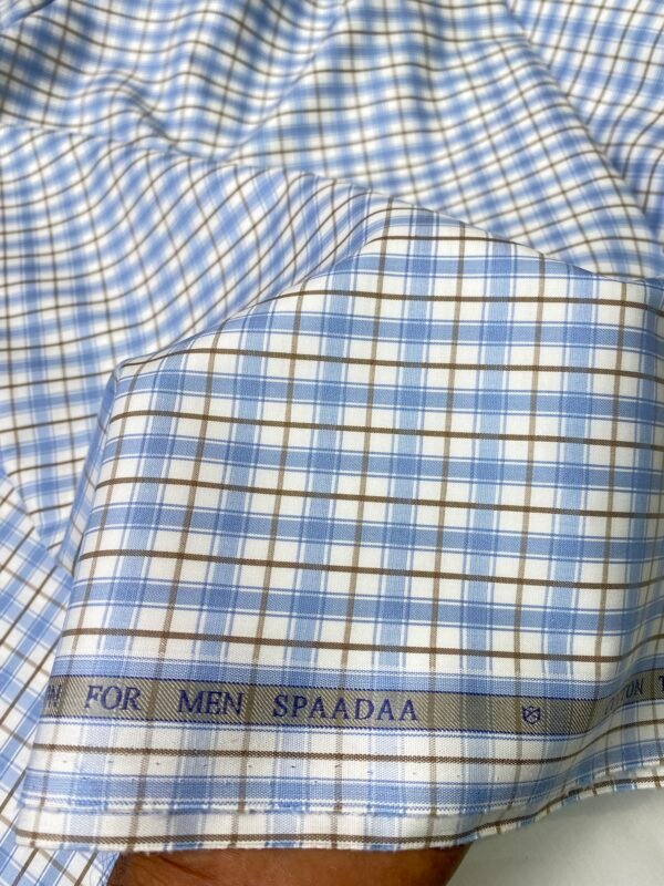 Spaada Check Giza Cotton Fabric