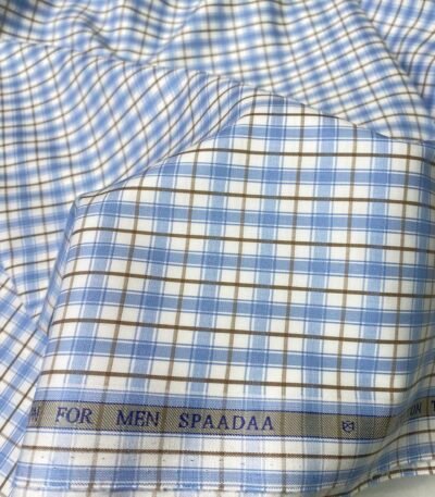 Spaada Check Giza Cotton Fabric