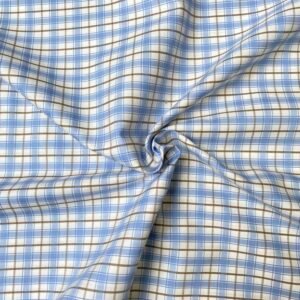 Spaada Check Giza Cotton Fabric