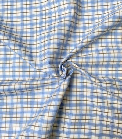 Spaada Check Giza Cotton Fabric