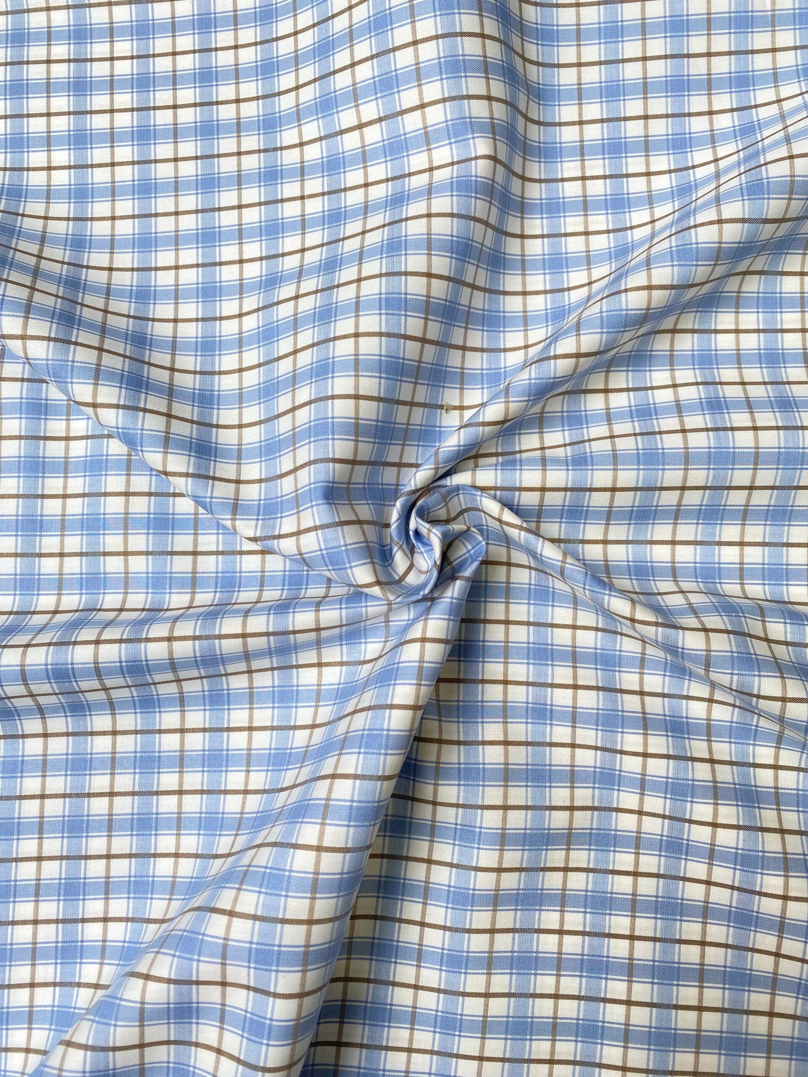 Spaada Check Giza Cotton Fabric Spaada Check Giza Cotton Fabric
