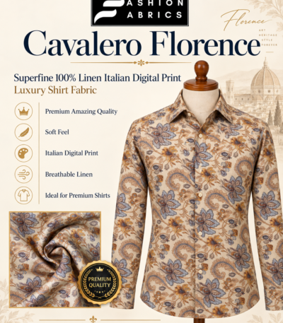 Cavalero Florence Linen Shirt Fabric