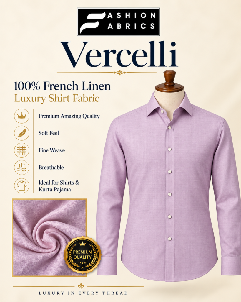 Vercelli French Linen Shirt Fabric