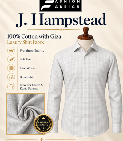 J Hampstead Cotton Shirt Fabric